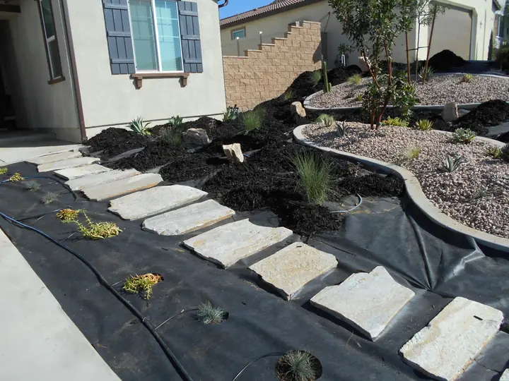 Flagstone Stepping Stone Path Front Yard Menifee Ca